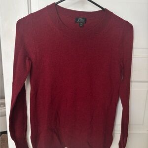 J. Crew Burgundy Cashmere Sweater